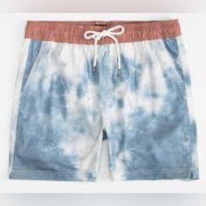 Valor Blue Tie Dye Swim Trunks Size Medium
